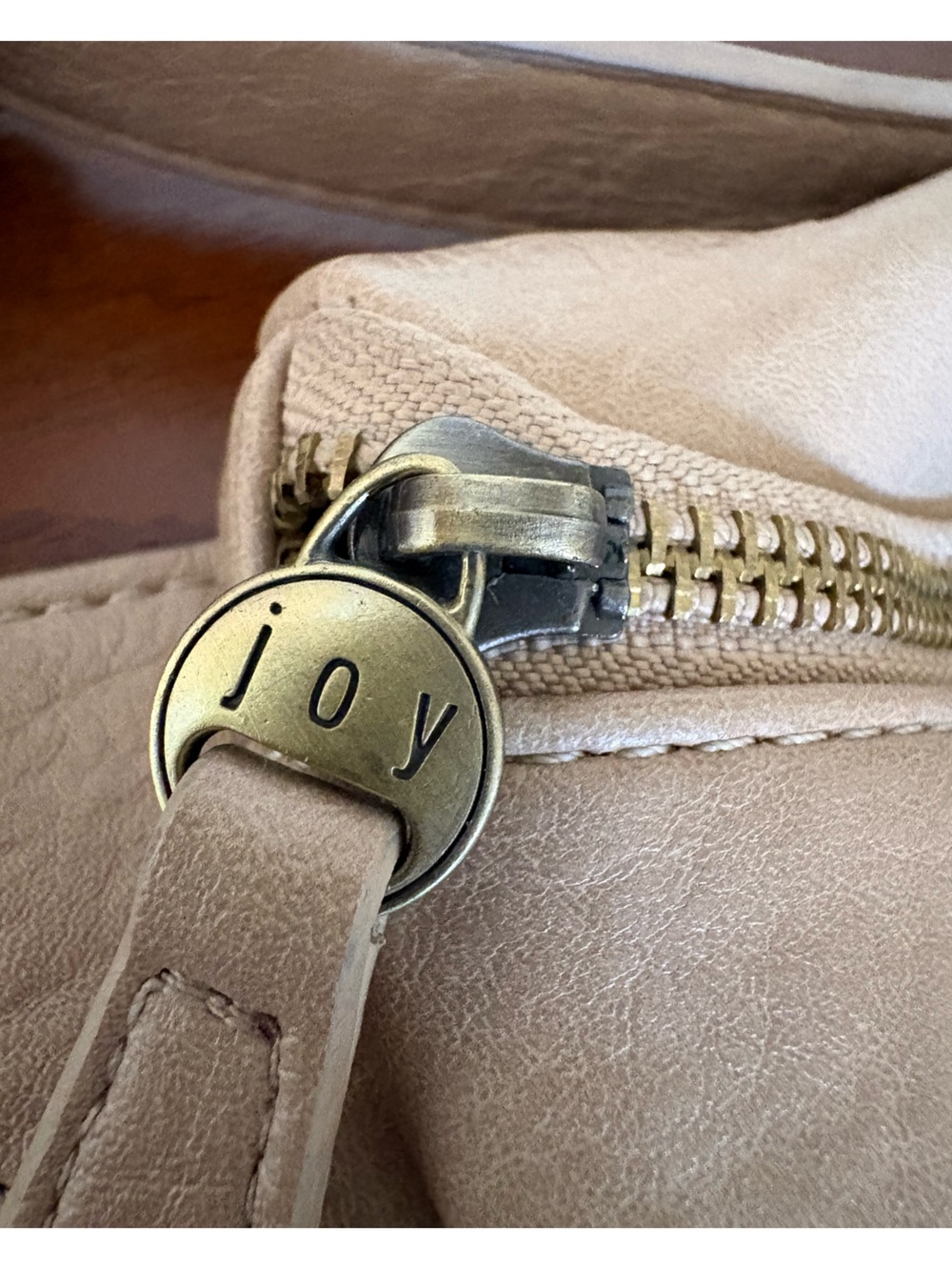 Neutral Beige Leather Crossbody Belt Bag - Picture 4 of 6